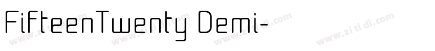 FifteenTwenty Demi字体转换